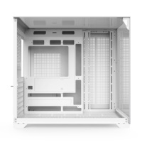 Boîtier PC blanc, tour moyenne, avec nouveau design, refroidissement RGB OEM, verre trempé, compatible ITX, boîtier gamer compatible ATX MATX, ventilateurs pour joueurs