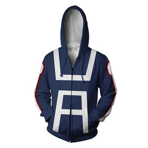 Costume de Cosplay <span class=keywords><strong>My</strong></span> <span class=keywords><strong>Hero</strong></span> <span class=keywords><strong>Academia</strong></span>, veste <span class=keywords><strong>d</strong></span>'entraînement, à capuche, impression 3D, unisexe, - Product Image 2