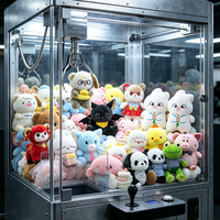 Lot de peluches assorties de 8 pouces pour machines à grue, poupées en peluche douces, fournitures pour salles de jeux, vente en gros mixte
