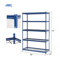 Étagères de rangement réglables en hauteur, robustes, à 5 niveaux, unité d'étagères de garage, système de rayonnage multi-usages en métal