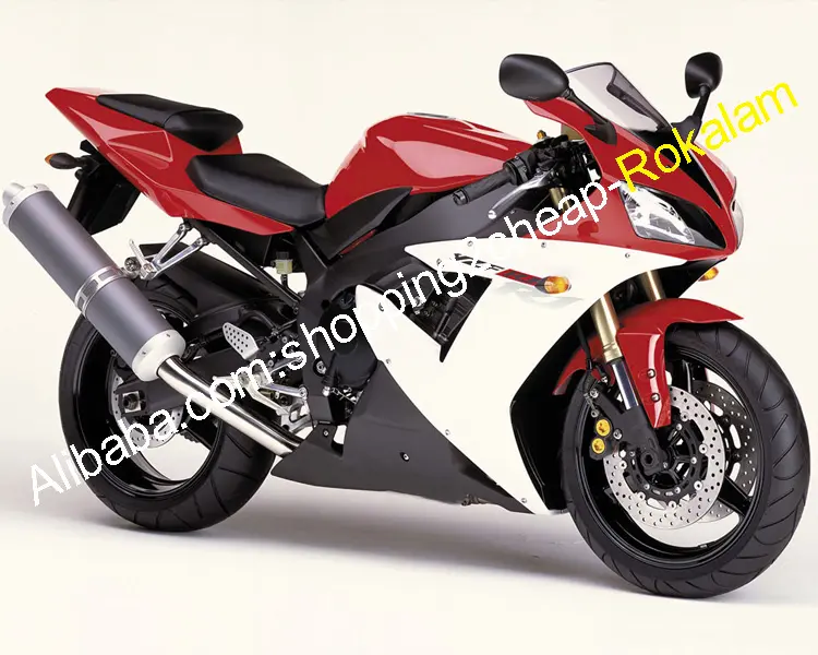 2002 2003YZF1000バイクはヤマハフェアリングに適合023YZFR1 YZFR1レッドホワイトABSフェアリングアフターマーケットキット