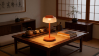Lampe de table moderne pour l'intérieur et l'extérieur, IP44, étanche, à un seul abat-jour, rechargeable, LED, à intensité variable, lumière d'ambiance pour bar, hôtel, patio, décoration