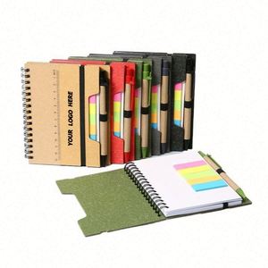 Custom Refillable <b>Sticky</b> Notes Binder Repositionable Memo Pad Set with Index <b>Tabs</b> and Die Cut Shapes for Promotional Branding - Product Image 1