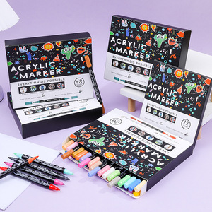 <span class=keywords><strong>Pennarelli</strong></span> artistici lavabili per bambini pennelli morbidi a <span class=keywords><strong>doppia</strong></span> <span class=keywords><strong>punta</strong></span> e penne per pittura a <span class=keywords><strong>punta</strong></span> Fine per la scuola, fai da te artigianato e da colorare, commercio all'ingrosso della fabbrica - Product Image 2