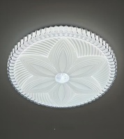 Plafonnier LED Moderne 24W Dimmable Ultra-Mince Base en Aluminium Acrylique Certifié ETL Contemporain pour Chambre à coucher Salon Maison