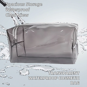 <b>Transparent</b> PVC Zipper Large Capacity Eco-Friendly Fashionable Waterproof Travel Cosmetic <b>Bag</b> - Product Image 2