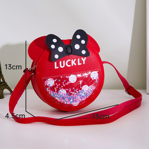 Tas selempang Mini Pu anak-anak, baru lucu Logo dapat disesuaikan untuk sekolah modis bayi bahu dompet koin hadiah gadis kecil