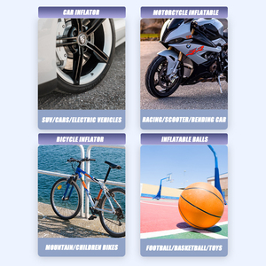 เครื่องปั๊มลมรถยนต์ไฟฟ้าแบบพกพาไร้สายระบบอัตโนมัติแบบมัลติฟังก์ชันพาวเวอร์แบงค์ - Product Image 3