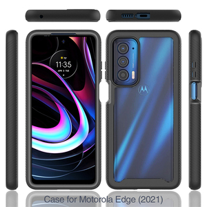 Funda completa híbrida para <span class=keywords><strong>motorola</strong></span> moto g power 360 edge 20 5g e 7 power g82 g22, carcasa rígida transparente 2021 - Product Image 2