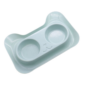 无溢出喂养饮用双重食物水高架狗猫不锈钢碗宠物碗喂食器 - Product Image 3