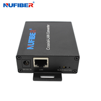 NuFiber NF-1802S/M Extensor IP sobre 2 Cables, Convertidor Coaxial-LAN de 0~1500m para Dispositivos IP CCTV