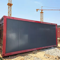 Maison préfabriquée modulaire en conteneur, cabine en conteneur à structure en acier détachable, logement temporaire sur chantier, maison en conteneur