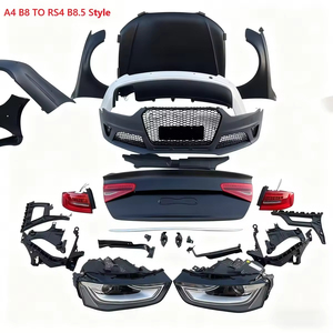 Kit carrosserie pour Audi <span class=keywords><strong>A4</strong></span> S4 <span class=keywords><strong>B8</strong></span> 2008 2009 2010 2011 2012, style <span class=keywords><strong>RS4</strong></span> <span class=keywords><strong>B8</strong></span>.5, pare-chocs avant et arrière, phares, capot - Product Image 1