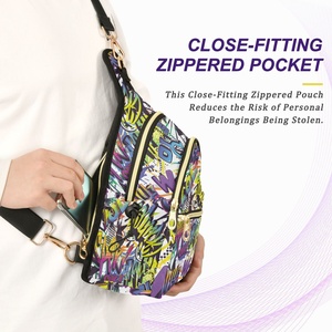 Hip-Hop <b>Small</b> Casual Men Sling Backpack <b>Chest</b> Bag Custom Print Fanny Pack Graffiti Crossbody Sling Bag with Adjustable Strap - Product Image 6