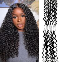 Extensions de cheveux humains Remy vierges à 100 %, ondulées, personnalisables, pour tresses, vente en gros directe d'usine, prix de gros