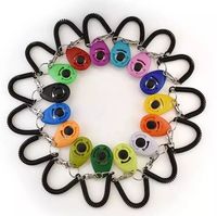 Clicker d'entraînement pour chien PTT-001 en plastique et métal coloré, accessoire pour animaux de compagnie, vente chaude, avec sangle de poignet