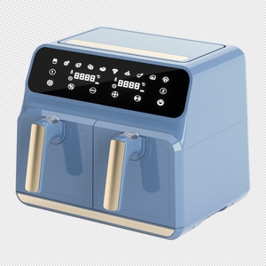 Freidoras de aire inteligentes digitales sin aceite para el hogar, 4L + 4L, doble zona, temperatura ajustable, capacidad de 8L, con cestas dobles - Product Image 5