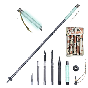 Bâton de randonnée multi-outils détachable léger bâton de marche télescopique et réglable avec poignée en caoutchouc pour hommes femmes - Product Image 1