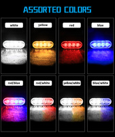 Feu de signalisation latéral stroboscopique 4 LED pour voiture, clignotant d'urgence pour panne, pour camion et remorque 12V-24V, lampe de signalisation multivolts