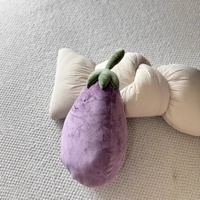 JC 컬렉션 가지토끼 인형 슈퍼 소프트 플러시 스트레스 해소용 채소 인형 생일 선물 (어린이/성인용)