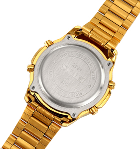 SKMEI # Montre numérique à double fuseau horaire 2284, chronographe à quartz, heure mondiale, chronomètre, acier inoxydable, étanche 3atm - Product Image 6