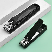 Coupe-ongles professionnel ABS anti-éclaboussures manucure pédicure Portable extérieur noir coupe-ongles