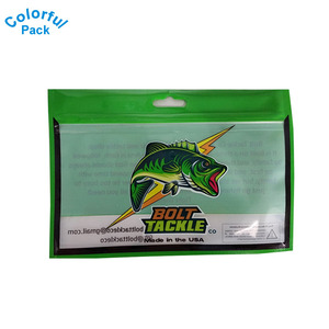 Claro, de plástico, paquete sellado logotipo personalizado impreso gusanos pescado <span class=keywords><strong>muerde</strong></span> de cebo de pesca de la bolsa - Product Image 1