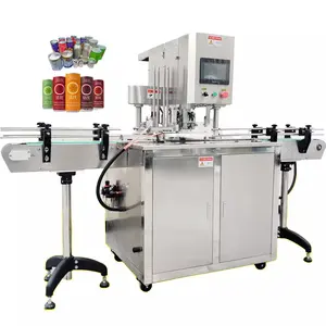 Full Automatic Food Cans Sealing Machine Metal Can Sealer Machine Packaging Machine For Plastic PET Can