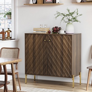 Mid Century Modern <b>Sideboard</b> Buffet <b>Walnut</b> Storage Cabinet Living Room Dining Room - Product Image 5