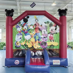 米妮老鼠屋充气蹦床充气跳跃城堡米奇充气城堡弹跳屋儿童广告