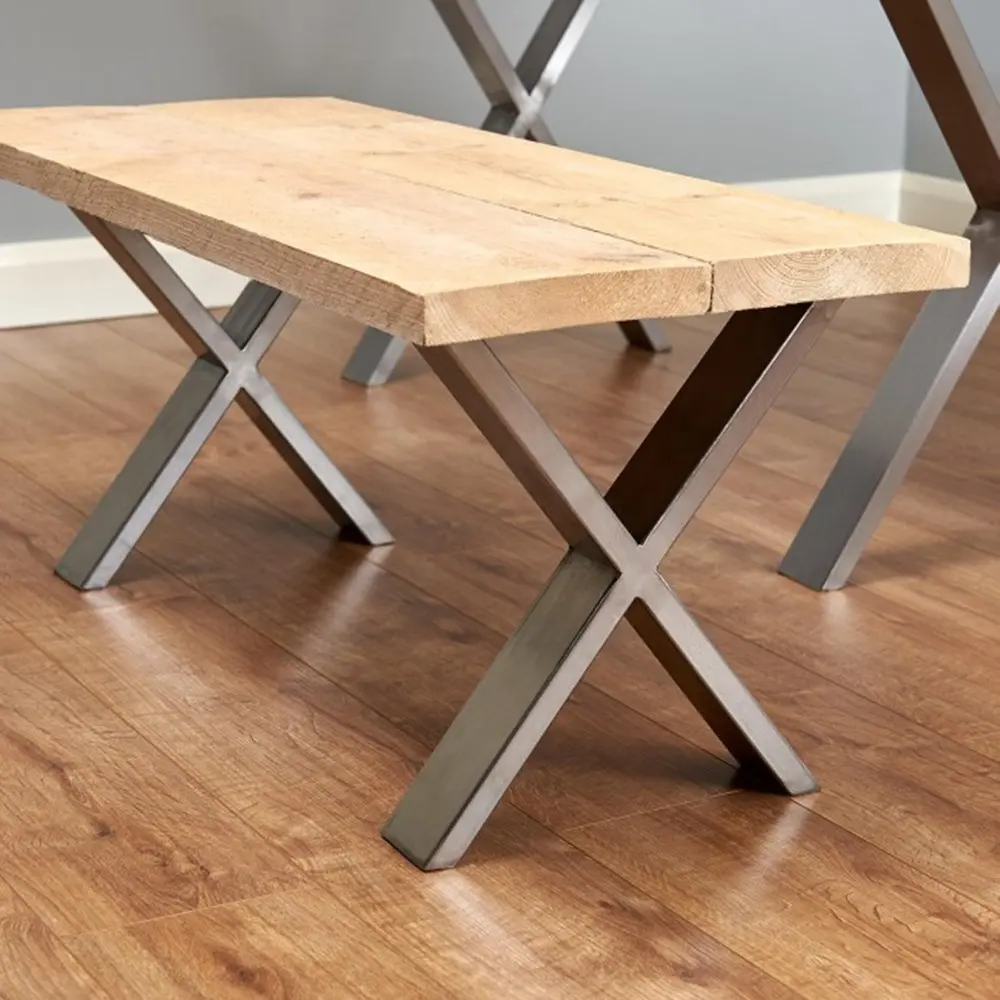 Pieds de Table basse en fer forgé style industriel moderne, forme en X, Base pour Table d'extérieur ou à manger, livraison gratuite