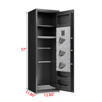 Coffre-fort commercial en acier avec serrure électronique à empreinte digitale, cloisons amovibles, sans assemblage requis, design moderne