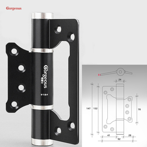 Resorte amortiguador de cierre suave automático ajustable Bisagra hidráulica de hardware de madera oculta de 180 grados para puerta de madera - Product Image 5