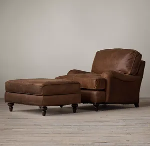 Sassanid Châu Âu lấy cảm hứng từ cổ điển sofa <span class=keywords><strong>Belgian</strong></span> cổ điển CuộN cánh tay ghế da - Product Image 5