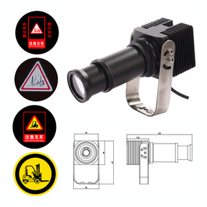 Led 20w Ip65 Truck Warehouse Caution Floor Safety Sign Industry Custom logo Gobo <b>Projector</b> <b>Light</b> - Product Image 1