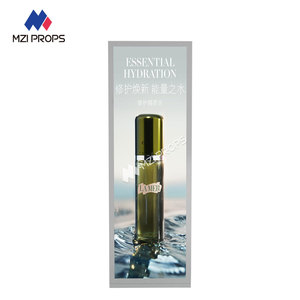 Armoire de pilier de support d'affichage cosmétique de <span class=keywords><strong>grande</strong></span> boîte lumineuse en bois gris GDR01-BZ-10 pour des meubles de magasin - Product Image 1