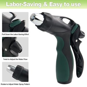 Pistolet d'arrosage manuel réglable haute pression SUNSHINE pour tuyau <span class=keywords><strong>de</strong></span> jardin avec jet variable - Product Image 3