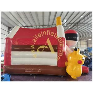 Château gonflable OEM Pokémon Moonwalk <span class=keywords><strong>Pikachu</strong></span> avec toboggan, combo château gonflable Pokeball pour jardin, toboggan sec - Product Image 3