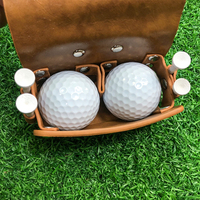 Sac de golf portable en cuir PU souple CRESTGOLF, sac de ceinture pour balles de golf, sac de ceinture pour accessoires de golf