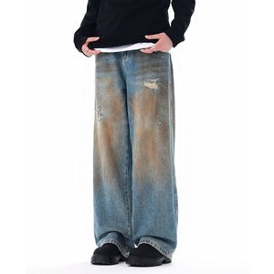 <span class=keywords><strong>Jeans</strong></span> Us <span class=keywords><strong>Warehouse</strong></span> Rasgados Pierna recta suelta Vintage Made Old <span class=keywords><strong>Jeans</strong></span> de pierna ancha Hombre - Product Image 5