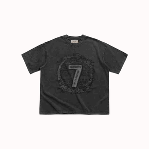 Sins Boxy Tee Heavyweight 100% Cotton Cropped Short Sleeve <b>Shirt</b> Unisex O Neck Street Style Top - Product Image 1