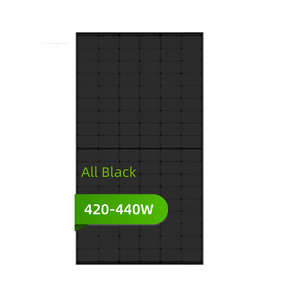 แผงโซลาร์เซลล์โมโนคริสตัลไลน์แบบฮาล์ฟเซลล์ รุ่นพรีเมียม ออลแบล็ค 420-440 วัตต์ สำหรับติดตั้งระบบพลังงานแสงอาทิตย์ในที่อยู่อาศัย - Product Image 1