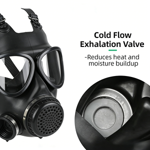 Máscara de Gas Protectora para Químicos, Pintura en Aerosol y Pulido, Máscara de Gas Táctica de Doble Protección Ocular y Facial Completa, Respirador - Product Image 2