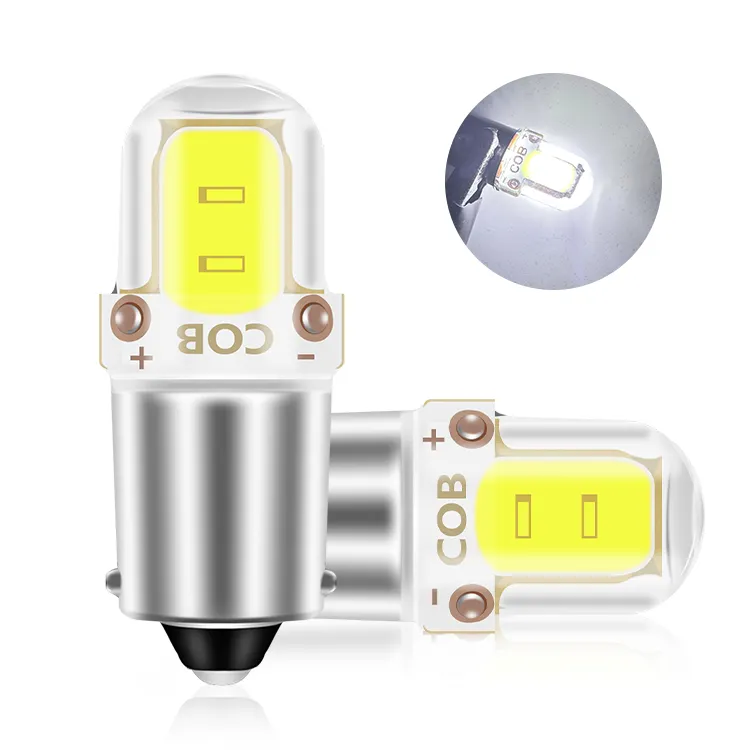 BA9S Car Led COB Silicone Lights Auto Interior Reading Light Dome Door Vehicle Signal Lamp White