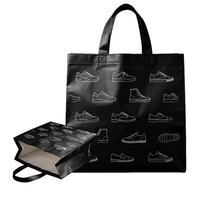 Sac d'emballage pour chaussures en non-tissé laminé mat, logo personnalisé, sac promotionnel pour chaussures