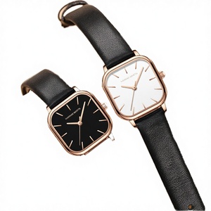 Montre Hannah <span class=keywords><strong>Martin</strong></span> 1591 de luxe pour femme, style <span class=keywords><strong>dessin</strong></span> <span class=keywords><strong>animé</strong></span>, boîtier en acier inoxydable, bracelet en cuir, mouvement à quartz SEIKO, étanche 3 ATM - Product Image 4