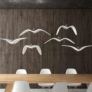Lustre <span class=keywords><strong>d</strong></span>écoratif <span class=keywords><strong>d</strong></span>'intérieur, lampe suspendue en résine LED, mouette, vol <span class=keywords><strong>d</strong></span>'<span class=keywords><strong>oiseau</strong></span>, éclairage suspendu - Product Image 2