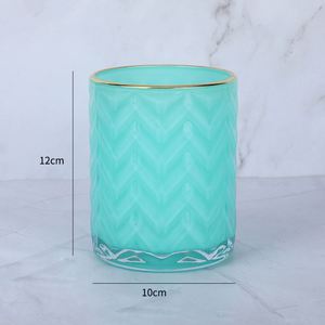 Custom Logo Colorful Wholesale 8 oz 10 oz 14 oz <b>Glass</b> Candle <b>Jars</b> Holders Luxury Empty Container With Lid and Box - Product Image 4