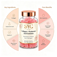 Gummies SYC BIO Collagène Acide Hyaluronique Format Pratique 60 Gummies 120g OEM ODM Marque Privée Prix Usine Vente en Gros