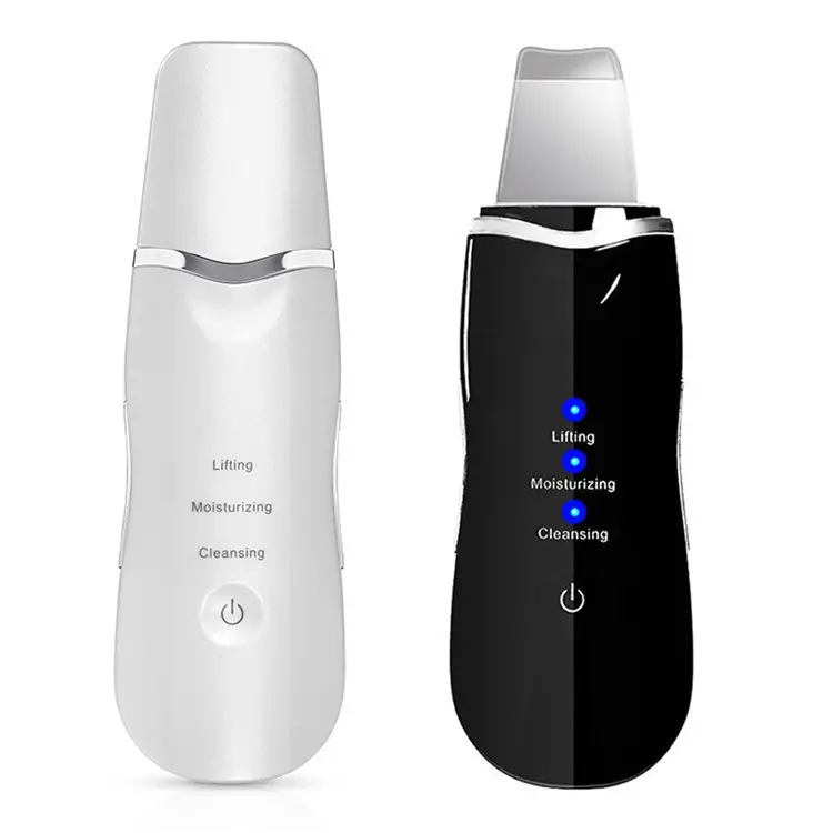 Home Use 2019 Mini Peeling Beauty Care Face Portable Facial Machine Ultrasonic Skin Scrubber For Deep Cleaning